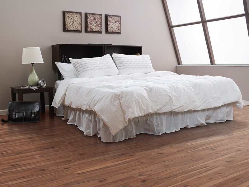 RevWood hardwood flooring in a bedroom