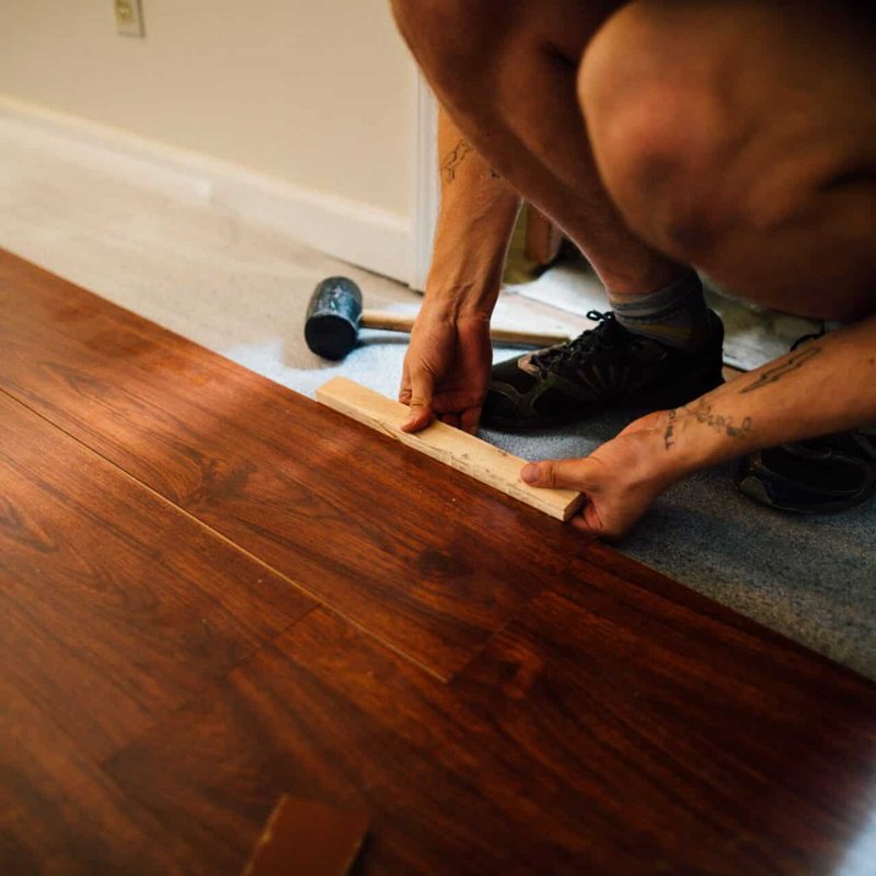 Laminate flooring installation