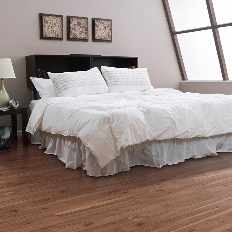 RevWood hardwood flooring in a bedroom
